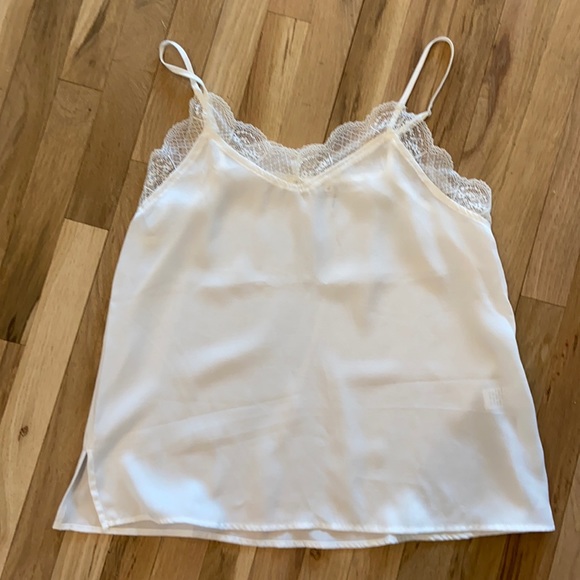 Andrei by Unit Tops - Andrei White Camisole Tank with adj straps